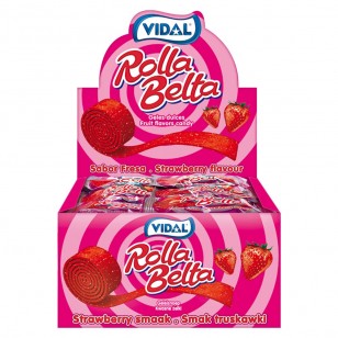 Vidal Strawberry Rolla Belta 20g 24 X Packs Vidal Strawberry Rolla Belta 20g 24 X Packs